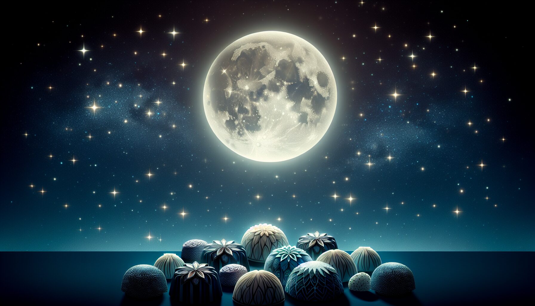 満月　和菓子　夜空 image 4